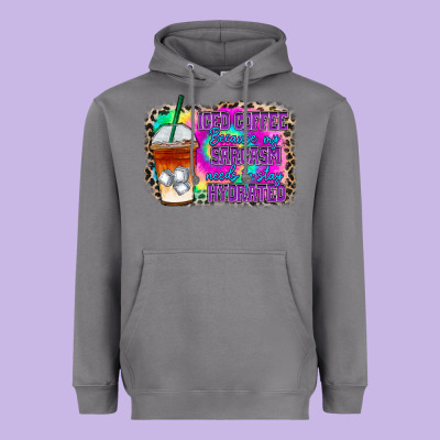 Iced Coffee Sarcasm Heavyweight Hoodie Designed By Racoondesign
