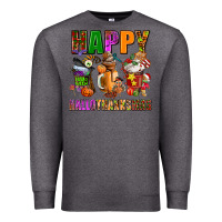 Charcoal Heather happy hallothanksmas Premium Sweatshirt - AdoDesignShop