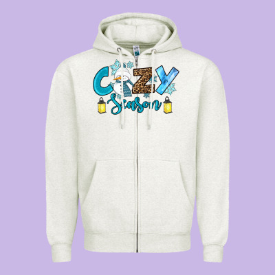 Cozy Season Winter Zipper Hoodie Designed By Ranaportraitstore