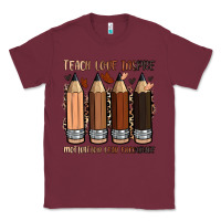 Burgundy teach love inspire motivation lead encourage Classic Tee - Zillion Design Studio
