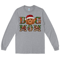 Heather Grey Christmas Toy Poodle Dog Mom Long Sleeve Tee - RanaPortraitStore