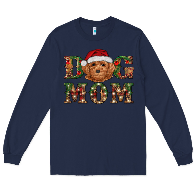 Christmas Toy Poodle Dog Mom Long Sleeve Tee by RanaPortraitStore | Teevron