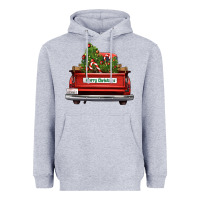 Heather Grey Christmas trees truck Heavyweight Hoodie - FaDigitalArtStudio