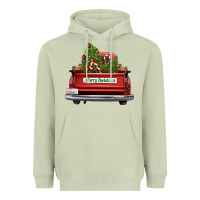Matcha Christmas trees truck Heavyweight Hoodie - FaDigitalArtStudio