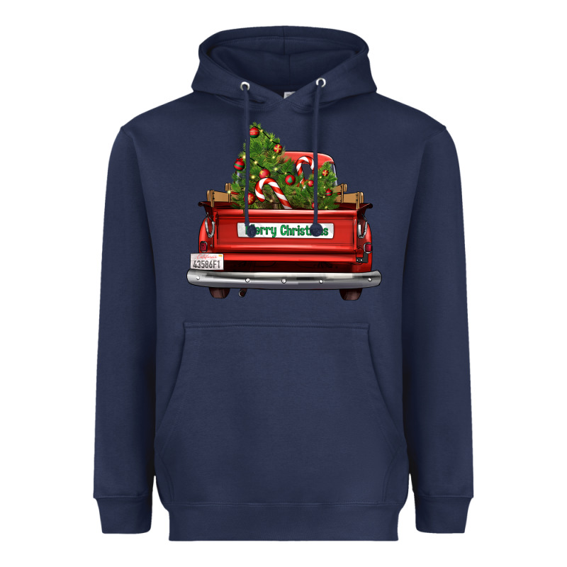 Christmas Trees Truck Heavyweight Hoodie by FaDigitalArtStudio | Teevron