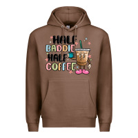 Chestnut half baddie half coffee Premium Hoodie - MaliasSmallBusiness