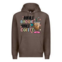 Coffee half baddie half coffee Premium Hoodie - MaliasSmallBusiness