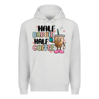 Dove Grey half baddie half coffee Premium Hoodie - MaliasSmallBusiness