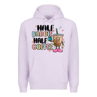 Lilac half baddie half coffee Premium Hoodie - MaliasSmallBusiness