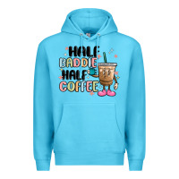 Ocean Blue half baddie half coffee Premium Hoodie - MaliasSmallBusiness