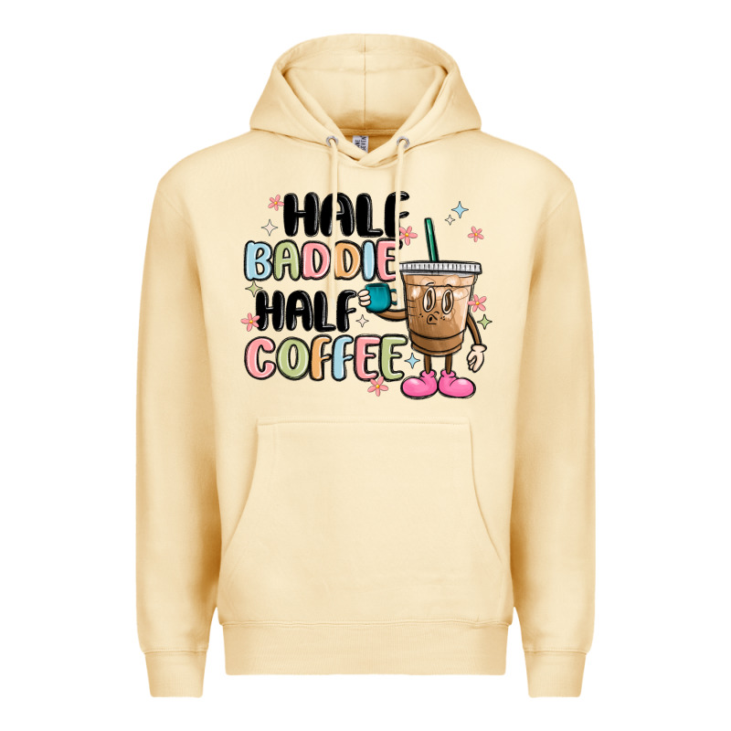 Half Baddie Half Coffee Premium Hoodie by MaliasSmallBusiness | Teevron