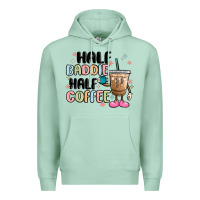 Seafoam half baddie half coffee Premium Hoodie - MaliasSmallBusiness