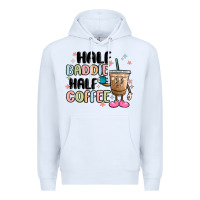 White half baddie half coffee Premium Hoodie - MaliasSmallBusiness