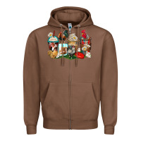 Chestnut rooster coffee cups Zipper Hoodie - Zillion Design Studio