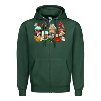 Sports Green rooster coffee cups Zipper Hoodie - Zillion Design Studio