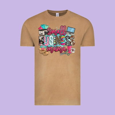 Small Business Mama Vintage Tee Designed By Barkaloodesign