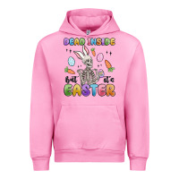 Fuchsia Pink dead inside but it's easter Urban Hoodie - MaliasSmallBusiness