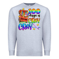 Heather Grey 100 days of cray cray Premium Sweatshirt - Artiststas