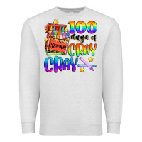 Oatmeal Heather 100 days of cray cray Premium Sweatshirt - Artiststas