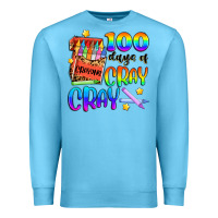 Ocean Blue 100 days of cray cray Premium Sweatshirt - Artiststas