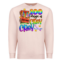 Pale Pink 100 days of cray cray Premium Sweatshirt - Artiststas