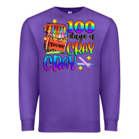 Purple 100 days of cray cray Premium Sweatshirt - Artiststas
