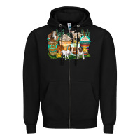 Black goats coffee cups Zipper Hoodie - Zillion Design Studio