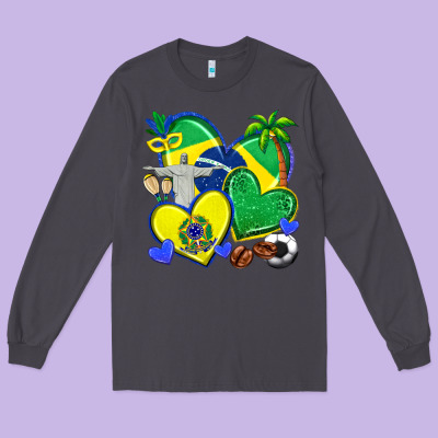 Long Sleeve Tee brazil hearts