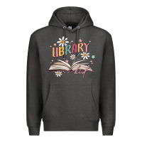 Charcoal Heather library kid Premium Hoodie - MaliasSmallBusiness