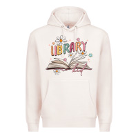Pale Pink library kid Premium Hoodie - MaliasSmallBusiness