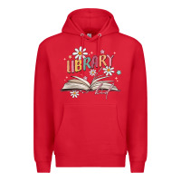 Red library kid Premium Hoodie - MaliasSmallBusiness