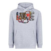 Heather Grey america nurse Heavyweight Hoodie - CowhideDigitalArt