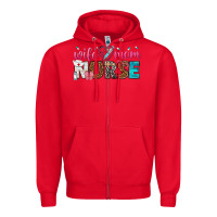 Red wife mom nurse Zipper Hoodie - texasbilliewilder