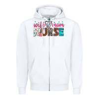 White wife mom nurse Zipper Hoodie - texasbilliewilder