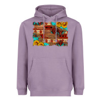 Lavender aztec and leopard background Heavyweight Hoodie - HRA Design Shop