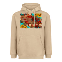 Mushroom aztec and leopard background Heavyweight Hoodie - HRA Design Shop