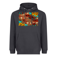Smoke aztec and leopard background Heavyweight Hoodie - HRA Design Shop