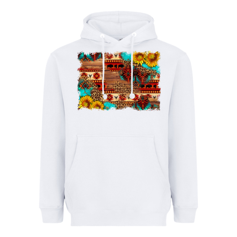 Aztec And Leopard Background Heavyweight Hoodie by HRA Design Shop | Teevron