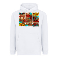 White aztec and leopard background Heavyweight Hoodie - HRA Design Shop