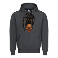 Smoke afro woman faux jumbo locs Zipper Hoodie - texasbilliewilder