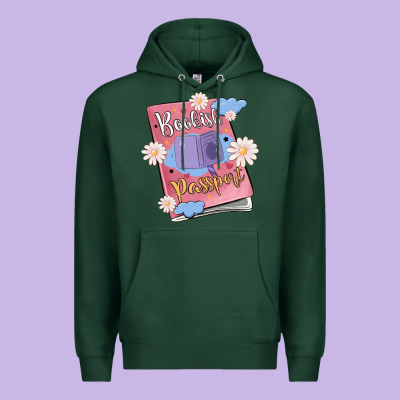 Bookish Passport Premium Hoodie Designed By Maliassmallbusiness