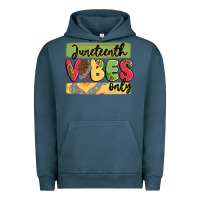 Pigment Midnight Navy juneteenth vibes only Urban Hoodie - MaliasSmallBusiness