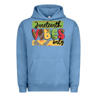 Pigment Pebble Blue juneteenth vibes only Urban Hoodie - MaliasSmallBusiness