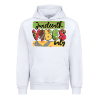 White juneteenth vibes only Urban Hoodie - MaliasSmallBusiness