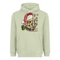 Matcha festive af christmas skull Heavyweight Hoodie - FaDigitalArtStudio
