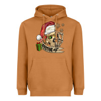 Meerkat festive af christmas skull Heavyweight Hoodie - FaDigitalArtStudio