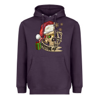 Plum festive af christmas skull Heavyweight Hoodie - FaDigitalArtStudio
