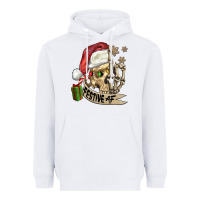 White festive af christmas skull Heavyweight Hoodie - FaDigitalArtStudio