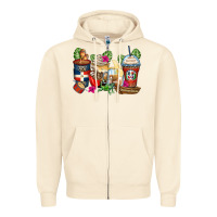 Sandshell dominican republic coffee cups Zipper Hoodie - Zillion Design Studio
