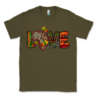 Army Green love africa map Classic Tee - Zillion Design Studio